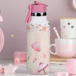Παιδικό Παγούρι Θερμός με Όνομα & Καλαμάκι, Pink Fairy