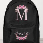 Σχολική Τσάντα Δημοτικού, Μαύρο Χρώμα, Cute Floral