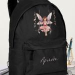 Σχολική Τσάντα Δημοτικού, Μαύρο Χρώμα, Little Fairy