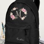 Σχολική Τσάντα Δημοτικού, Μαύρο Χρώμα, Pink Floral