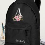 Σχολική Τσάντα Δημοτικού, Μαύρο Χρώμα, Pink Roses