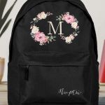 Σχολική Τσάντα Δημοτικού, Μαύρο Χρώμα, Pink Floral
