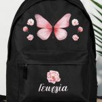 Σχολική Τσάντα Δημοτικού, Μαύρο Χρώμα, Cute Butterfly