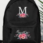 Σχολική Τσάντα Δημοτικού, Μαύρο Χρώμα, Pink Garden