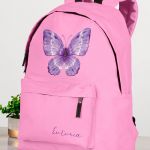 Σχολική Τσάντα Δημοτικού, Ροζ Χρώμα, Purple Butterfly