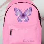 Σχολική Τσάντα Δημοτικού, Ροζ Χρώμα, Purple Butterfly