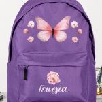 Σχολική Τσάντα Δημοτικού, Μωβ Χρώμα, Cute Butterfly