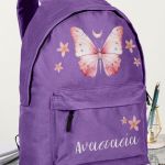 Σχολική Τσάντα Δημοτικού, Μωβ Χρώμα, Pink Butterfly