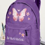 Σχολική Τσάντα Δημοτικού, Μωβ Χρώμα, Pink Butterfly