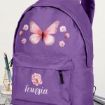 Σχολική Τσάντα Δημοτικού, Μωβ Χρώμα, Cute Butterfly