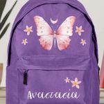 Σχολική Τσάντα Δημοτικού, Μωβ Χρώμα, Pink Butterfly