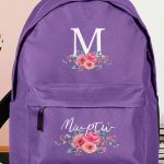 Σχολική Τσάντα Δημοτικού, Μωβ Χρώμα, Pink Garden