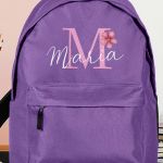 Σχολική Τσάντα Γυμνάσιο και Λύκειο, Μωβ Χρώμα, Floral Girl