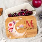Παιδικό Δοχείο Φαγητού με το Όνομα του Παιδιού, Roses In Moon