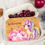 Παιδικό Δοχείο Φαγητού με το Όνομα του Παιδιού, Majestic Unicorn