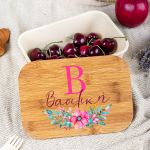 Παιδικό Δοχείο Φαγητού με το Όνομα του Παιδιού, Poppy Flower