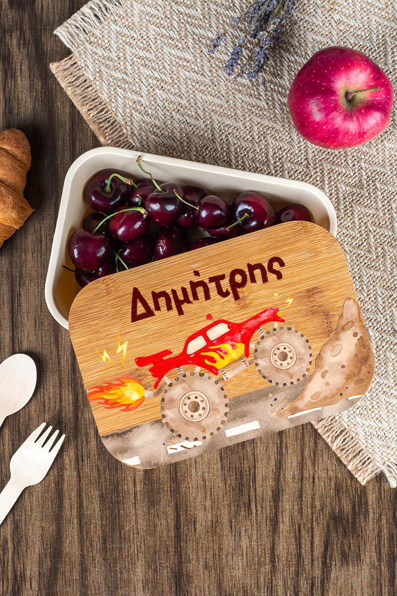 Παιδικό Δοχείο Φαγητού με το Όνομα του Παιδιού, Rough Ride