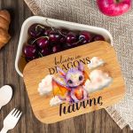 Παιδικό Δοχείο Φαγητού με το Όνομα του Παιδιού, Dragon