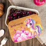 Παιδικό Δοχείο Φαγητού με το Όνομα του Παιδιού, Majestic Unicorn