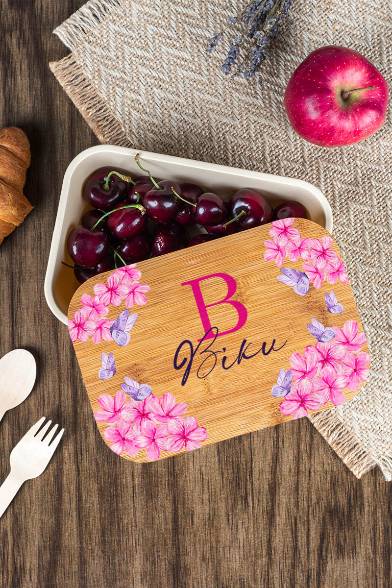 Παιδικό Δοχείο Φαγητού με το Όνομα του Παιδιού, Flourish