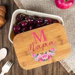 Παιδικό Δοχείο Φαγητού με το Όνομα του Παιδιού, Rose Monogram