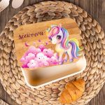 Παιδικό Δοχείο Φαγητού με το Όνομα του Παιδιού, Majestic Unicorn