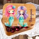 Παιδικό Δοχείο Φαγητού με το Όνομα του Παιδιού, Mermaid Friends