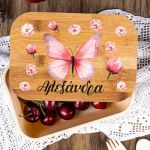 Παιδικό Δοχείο Φαγητού με το Όνομα του Παιδιού, Flowers And Fly