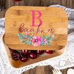 Παιδικό Δοχείο Φαγητού με το Όνομα του Παιδιού, Poppy Flower