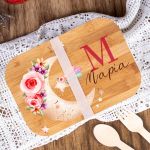 Παιδικό Δοχείο Φαγητού με το Όνομα του Παιδιού, Roses In Moon