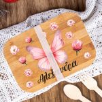 Παιδικό Δοχείο Φαγητού με το Όνομα του Παιδιού, Flowers And Fly