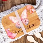 Παιδικό Δοχείο Φαγητού με το Όνομα του Παιδιού, Butterfly