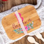 Παιδικό Δοχείο Φαγητού με το Όνομα του Παιδιού, Poppy Flower