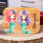 Παιδικό Δοχείο Φαγητού με το Όνομα του Παιδιού, Mermaid Friends