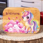 Παιδικό Δοχείο Φαγητού με το Όνομα του Παιδιού, Majestic Unicorn