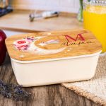 Παιδικό Δοχείο Φαγητού με το Όνομα του Παιδιού, Roses In Moon