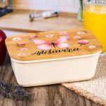 Παιδικό Δοχείο Φαγητού με το Όνομα του Παιδιού, Flowers And Fly