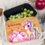 Παιδικό Δοχείο Φαγητού με το Όνομα του Παιδιού, Majestic Unicorn