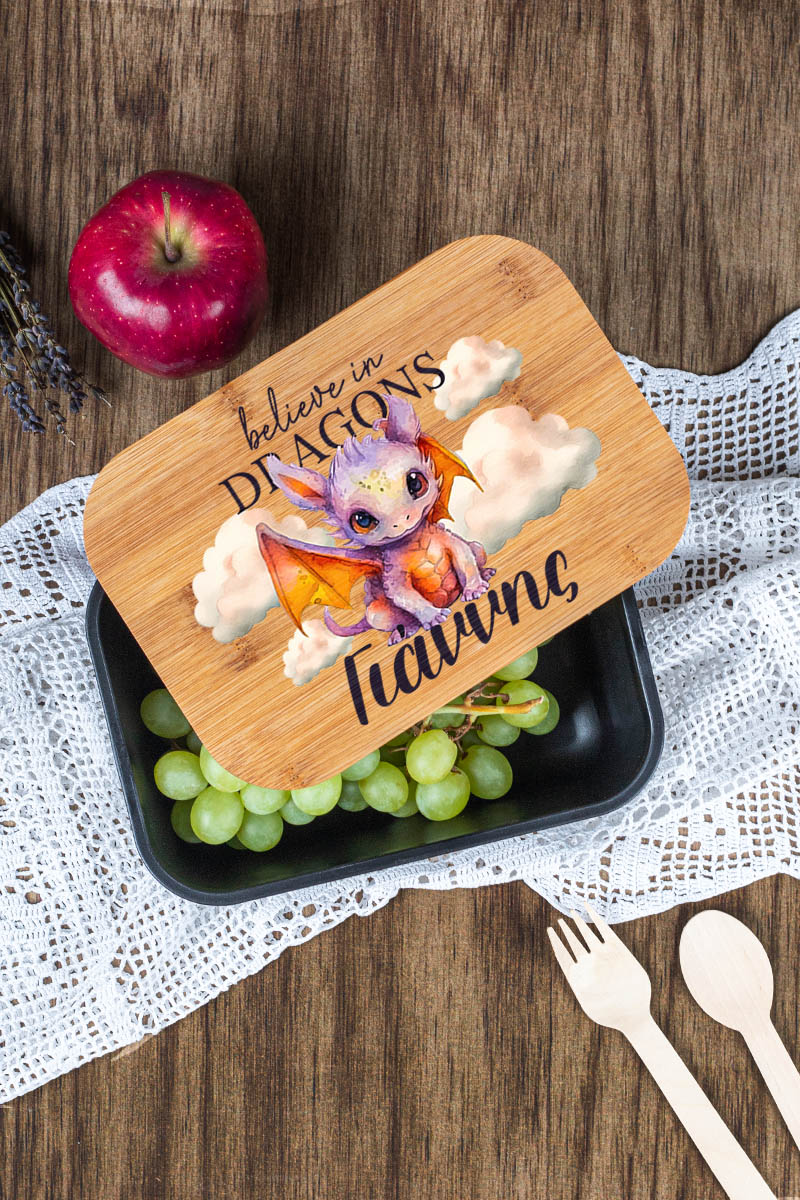 Παιδικό Δοχείο Φαγητού με το Όνομα του Παιδιού, Dragon
