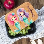 Παιδικό Δοχείο Φαγητού με το Όνομα του Παιδιού, Mermaid Friends