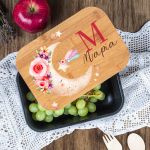 Παιδικό Δοχείο Φαγητού με το Όνομα του Παιδιού, Roses In Moon