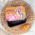 Παιδικό Δοχείο Φαγητού με το Όνομα του Παιδιού, Majestic Unicorn