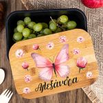 Παιδικό Δοχείο Φαγητού με το Όνομα του Παιδιού, Flowers And Fly