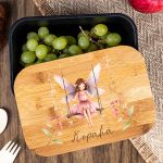 Παιδικό Δοχείο Φαγητού με το Όνομα του Παιδιού, Fairy's Garden