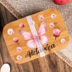 Παιδικό Δοχείο Φαγητού με το Όνομα του Παιδιού, Flowers And Fly