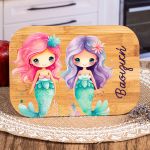 Παιδικό Δοχείο Φαγητού με το Όνομα του Παιδιού, Mermaid Friends