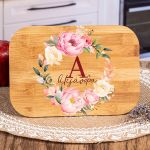 Παιδικό Δοχείο Φαγητού με το Όνομα του Παιδιού, Floral Mono