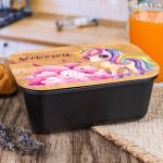 Παιδικό Δοχείο Φαγητού με το Όνομα του Παιδιού, Majestic Unicorn