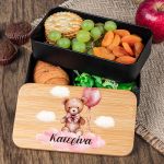 Δοχείου Φαγητού 2 Επιπέδων, με το Όνομα του Παιδιού, Clouds