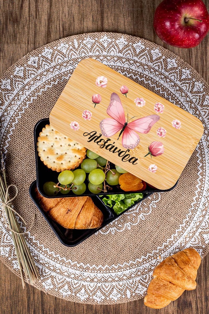 Δοχείου Φαγητού 2 Επιπέδων, με το Όνομα του Παιδιού, Wings